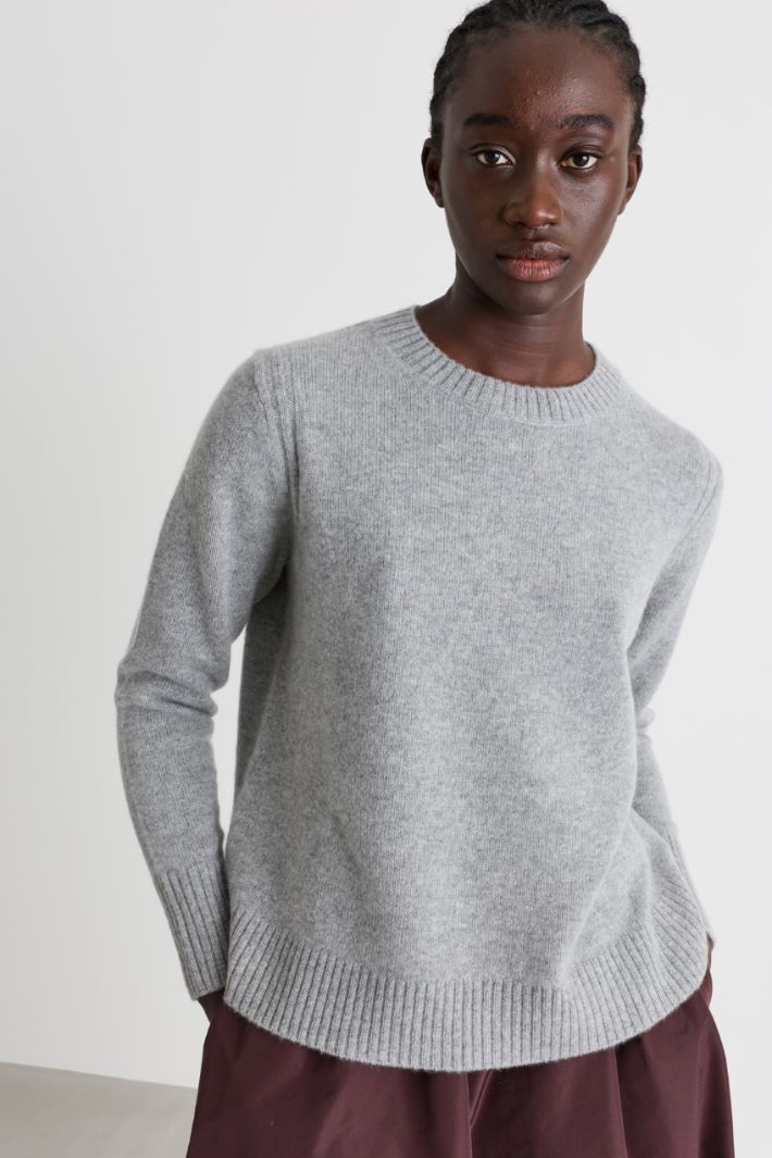 Maglia con profili a coste - GRIGIO - Intrend - 3