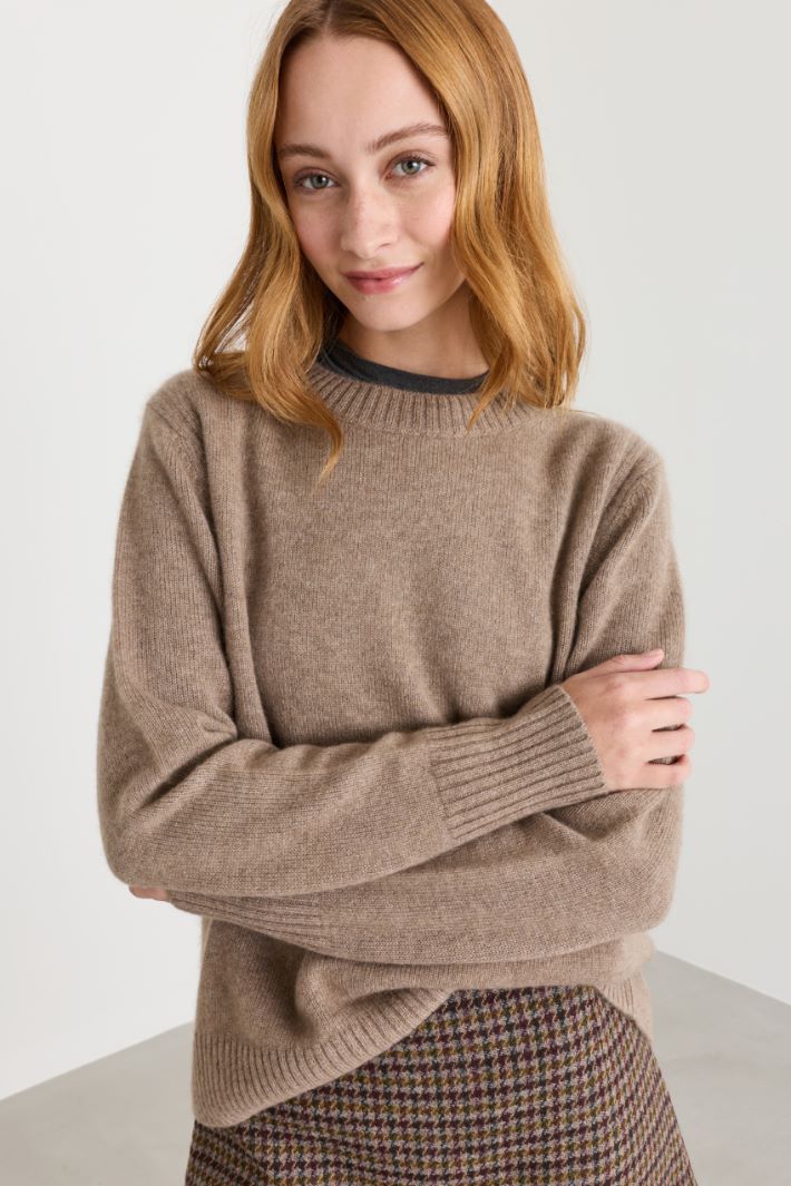 Maglia con profili a coste - CAMMELLO - Intrend - 3