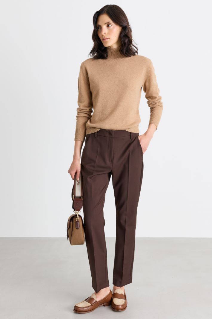 Maglia con collo alto - CAMMELLO - Intrend