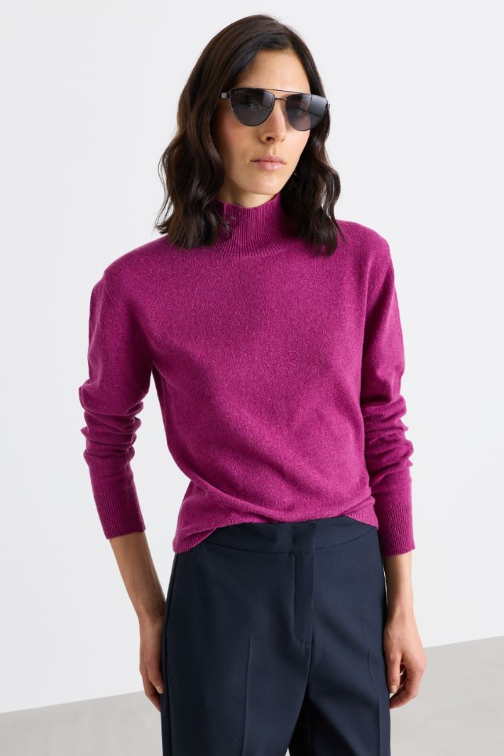 Maglia con collo alto - VIOLA - Intrend - 2