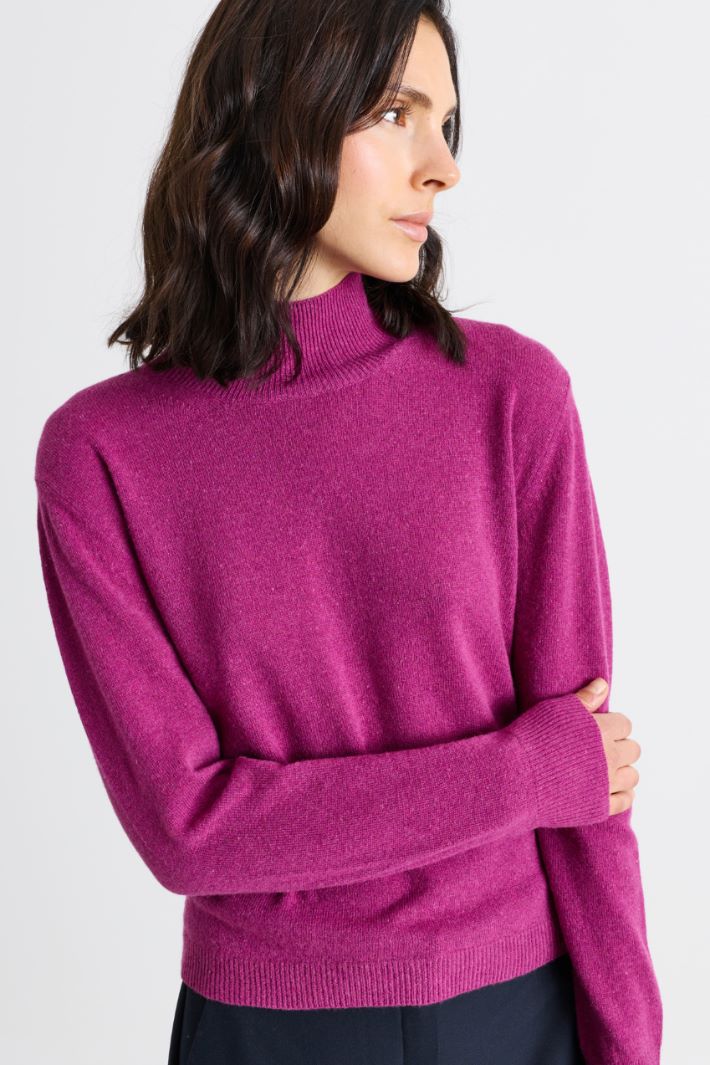 Maglia con collo alto - VIOLA - Intrend - 3