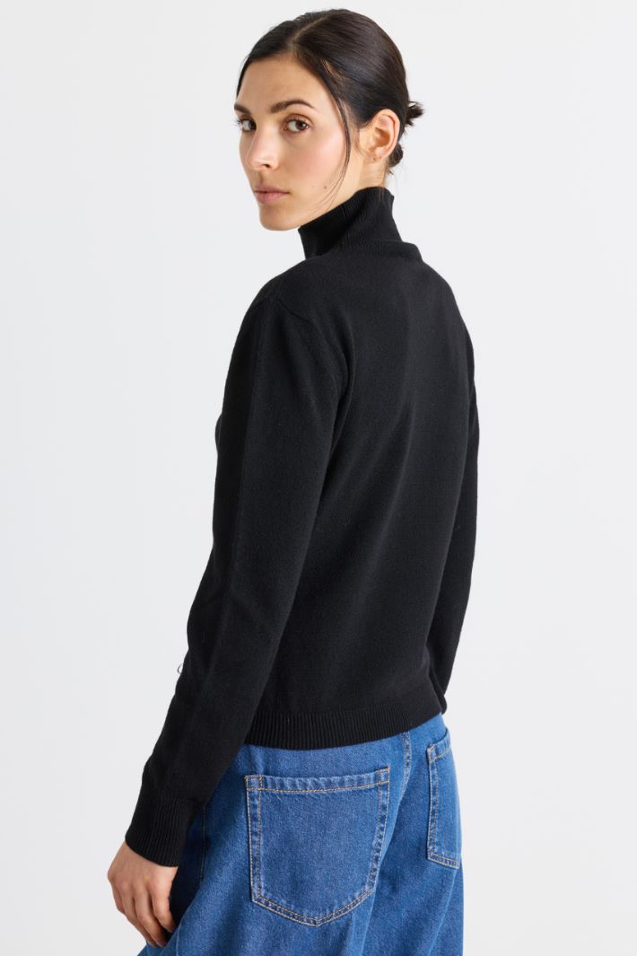 Maglia con collo alto - NERO - Intrend - 4