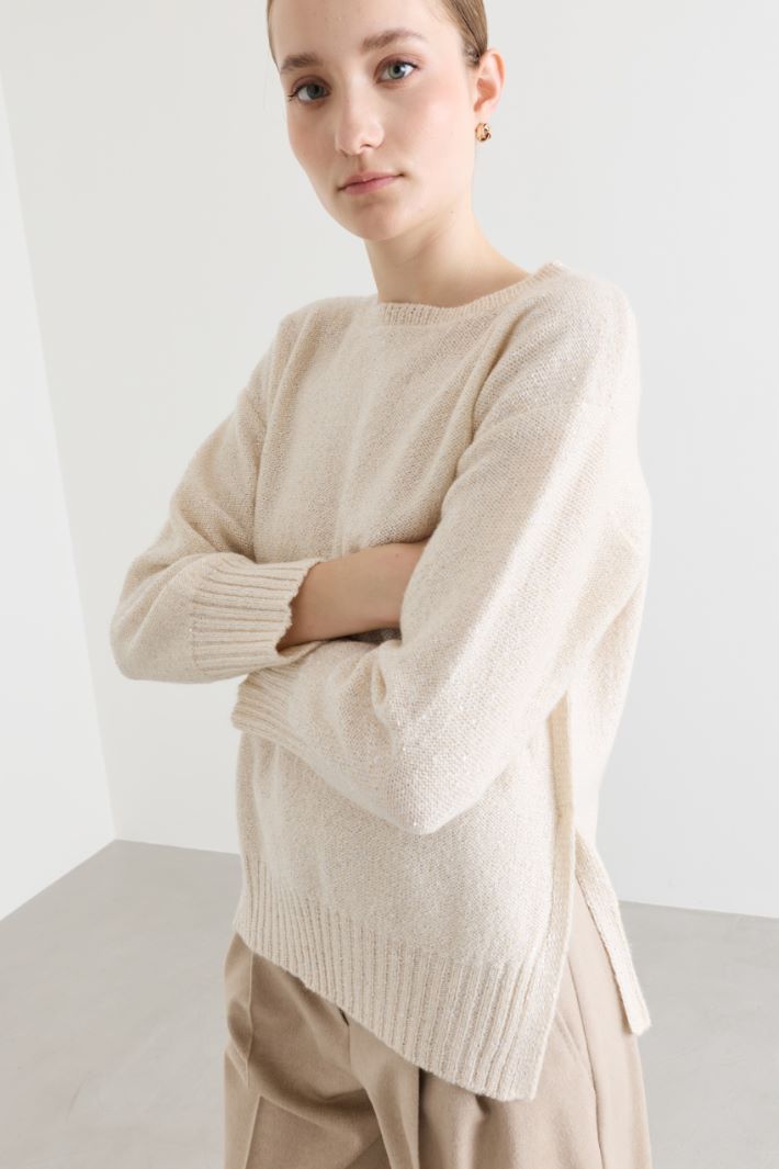 Maglia con spacchi - BIANCO - Intrend - 3