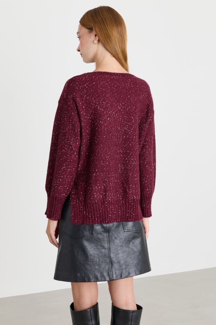 Maglia con spacchi - BORDEAUX - Intrend - 4
