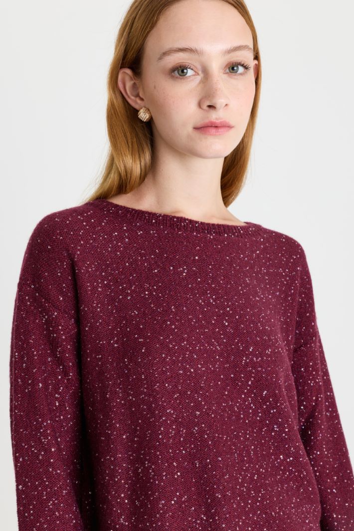 Maglia con spacchi - BORDEAUX - Intrend - 3