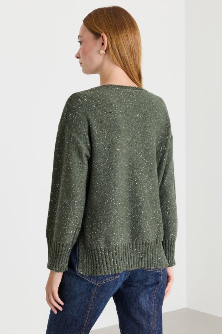Maglia con spacchi - VERDE - Intrend - 4
