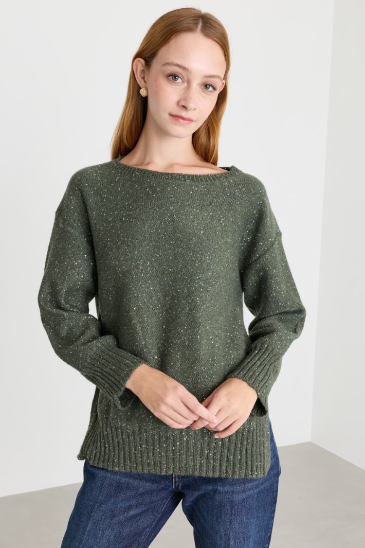 Maglia con spacchi - VERDE - Intrend - 2