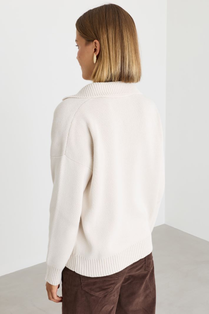 Pullover mit Taschen - WEISS - Intrend - 4