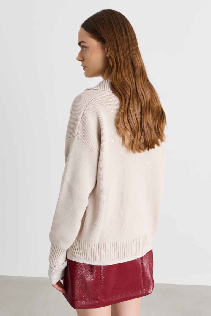 Maglia con tasche - BEIGE - Intrend - 4