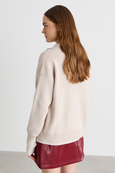 Maglia in cotone con tasche