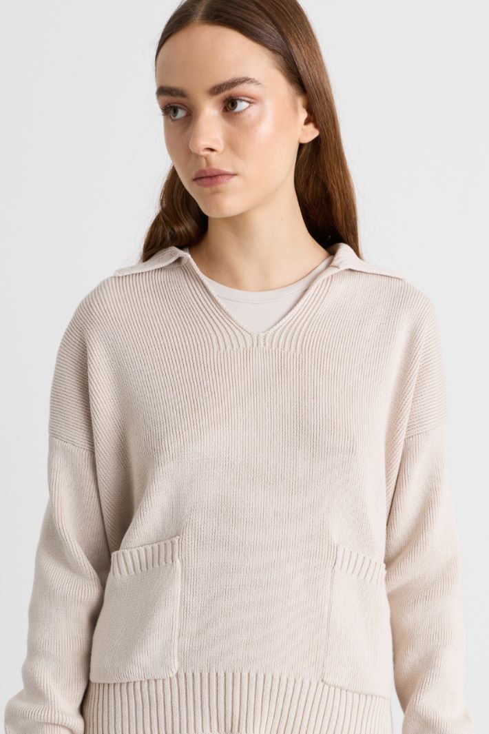 Maglia con tasche - BEIGE - Intrend - 3