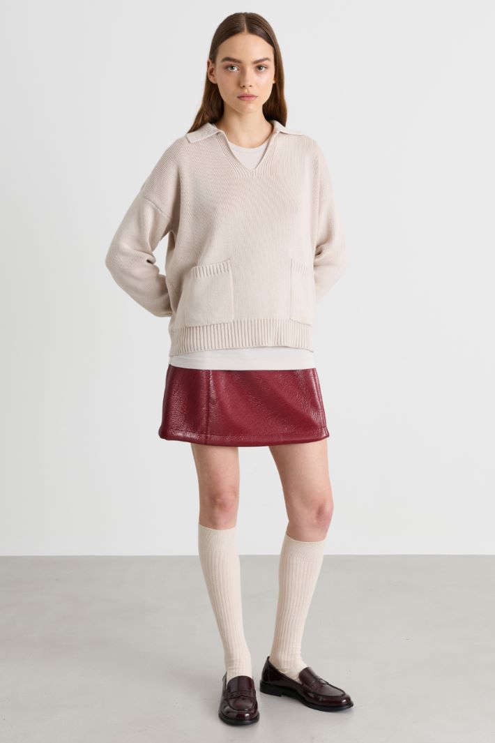 Maglia con tasche - BEIGE - Intrend