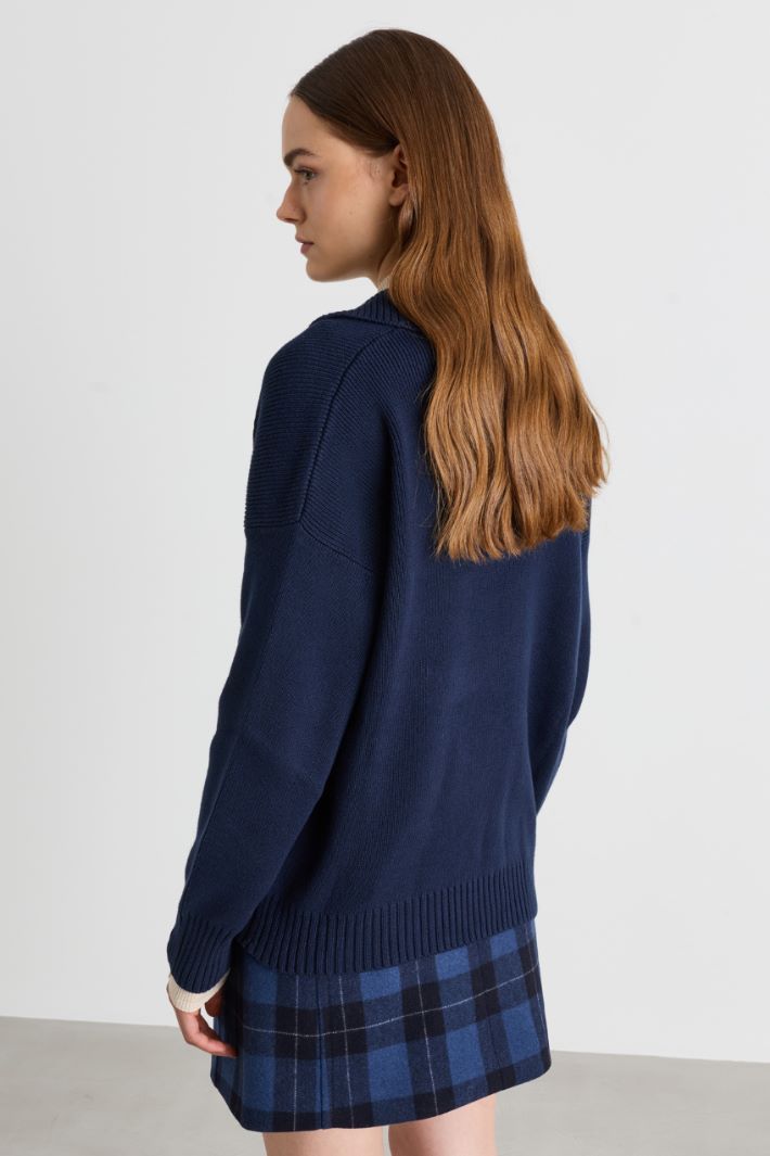Pullover mit Taschen - DUNKELBLAU - Intrend - 4