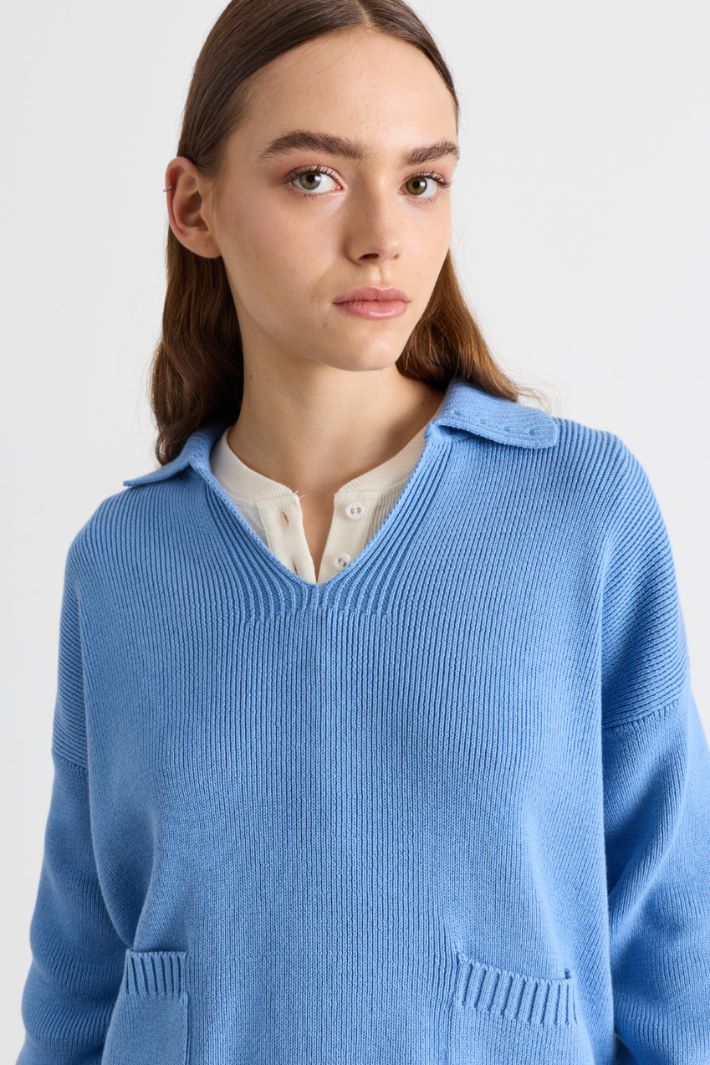 Pullover mit Taschen - HIMMELBLAU - Intrend - 3