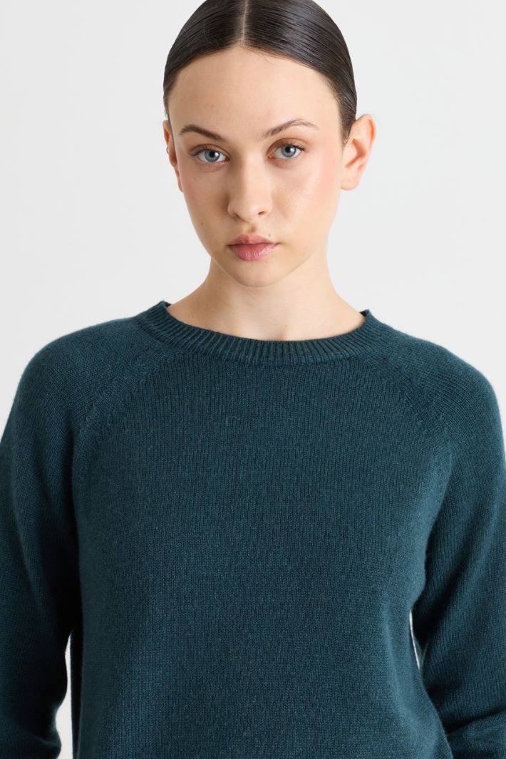Crew-neck jumper - GREEN - Intrend - 3