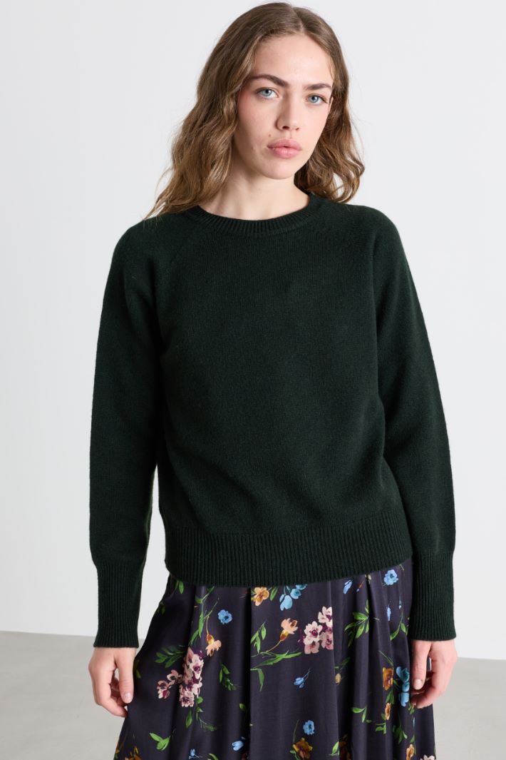 Crew-neck jumper - BLACK - Intrend - 2