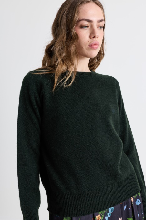 Maglia girocollo in lana e cashmere