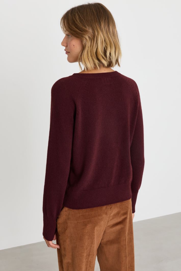 Pull à manches raglan - BORDEAUX - Intrend - 4