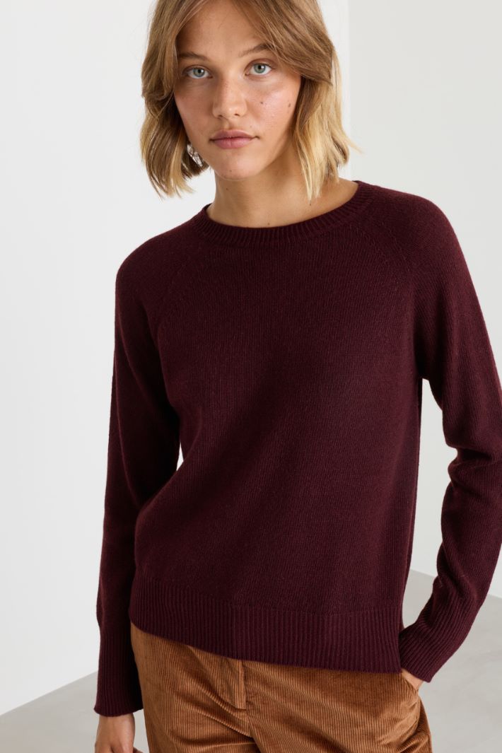 Pull à manches raglan - BORDEAUX - Intrend - 3