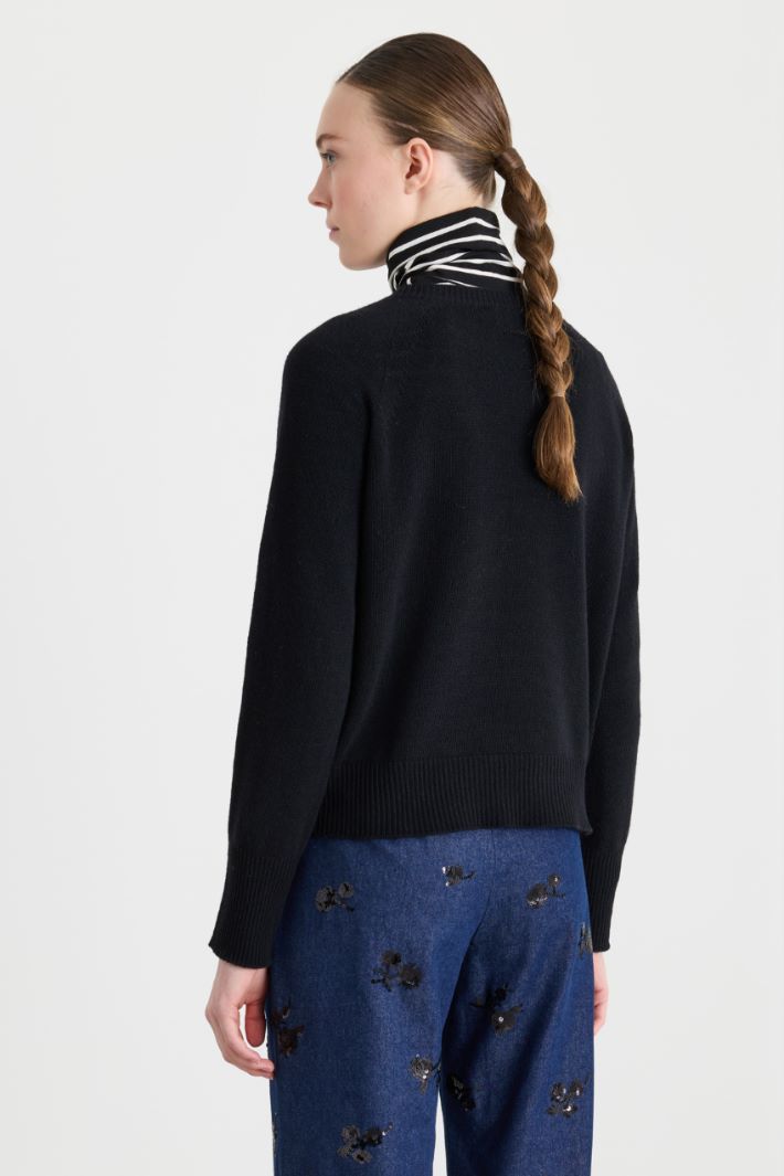 Pull à manches raglan - NOIR - Intrend - 4