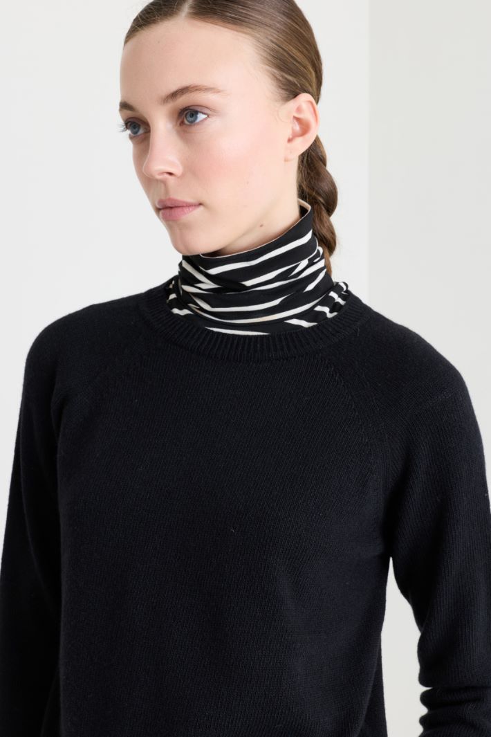 Pull à manches raglan - NOIR - Intrend - 3