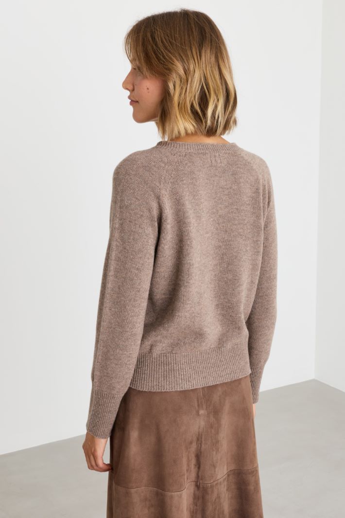 Pull à manches raglan - BEIGE - Intrend - 4