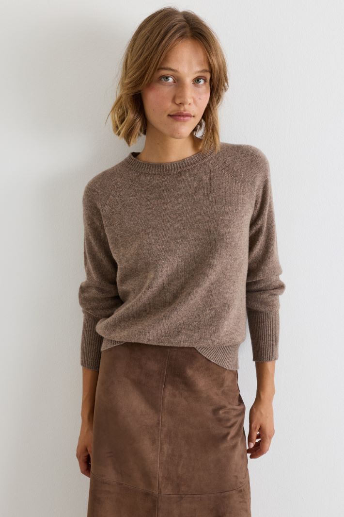 Pull à manches raglan - BEIGE - Intrend - 2