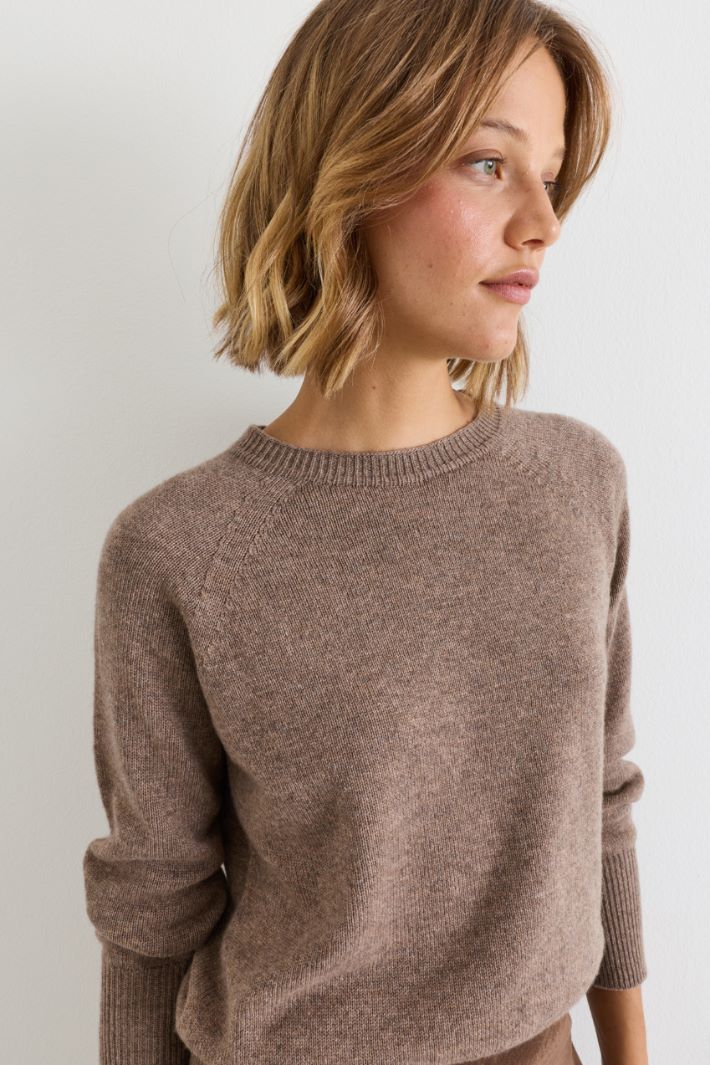 Pull à manches raglan - BEIGE - Intrend - 3