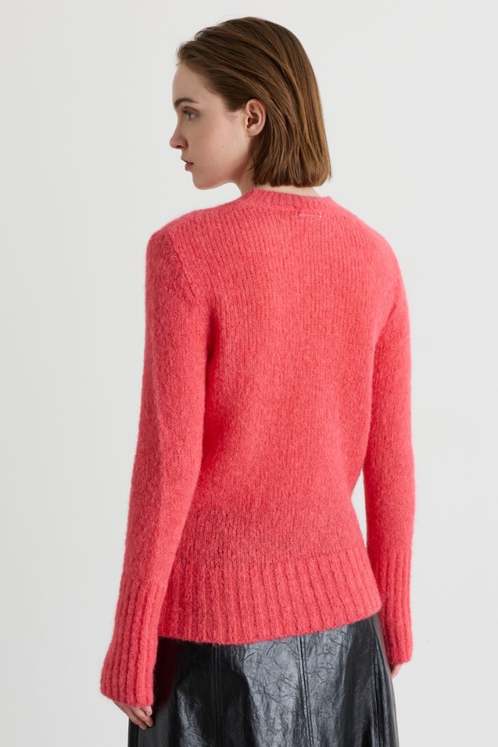 Extra-long sleeve jumper - PINK - Intrend - 4