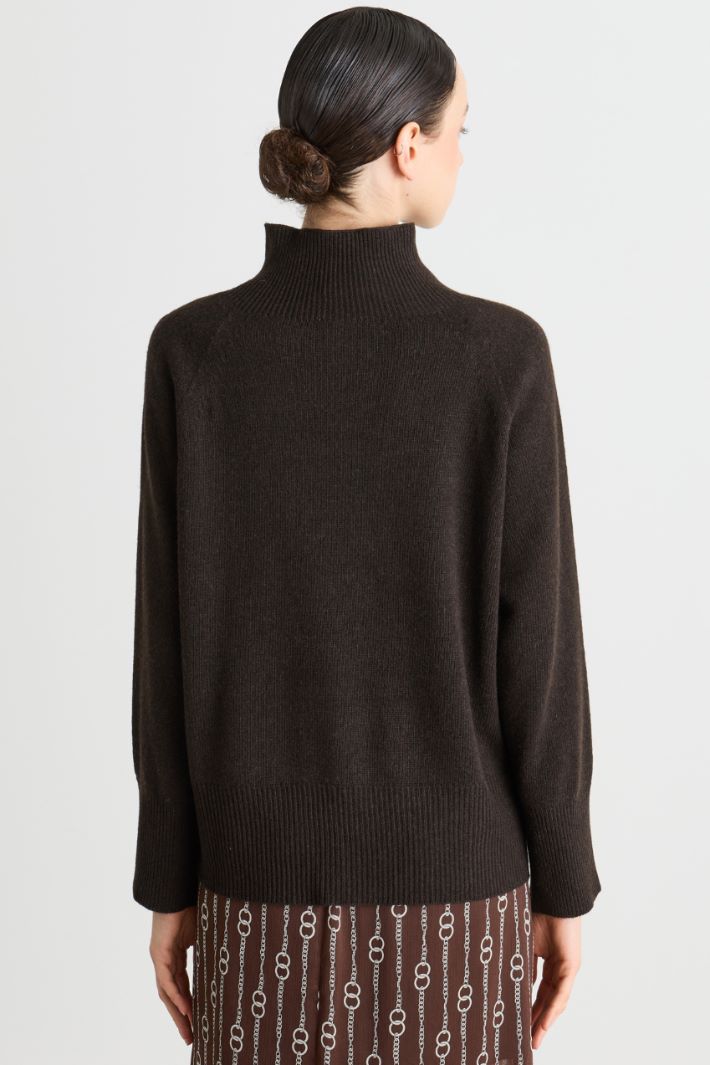 Maglia con collo alto - MARRONE - Intrend - 4