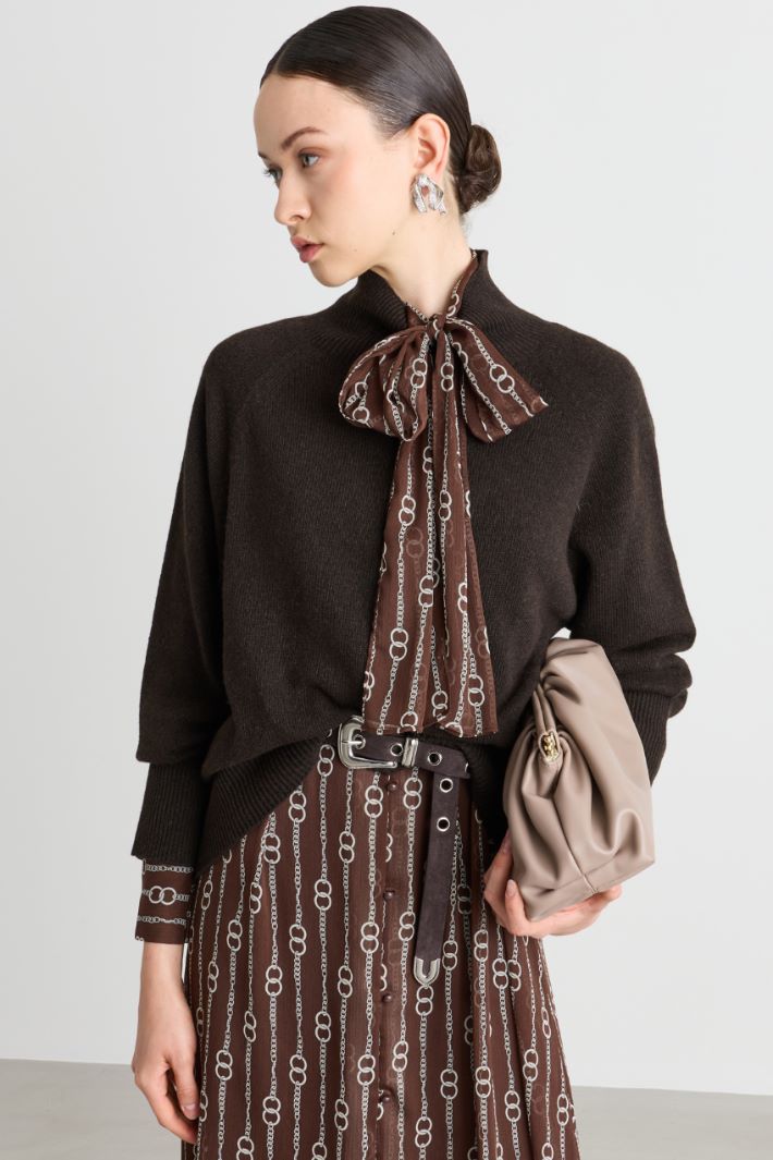 Maglia con collo alto - MARRONE - Intrend - 2