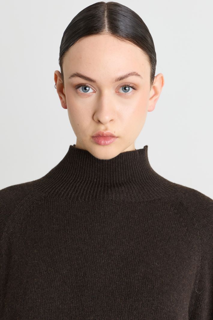 Maglia con collo alto - MARRONE - Intrend - 3