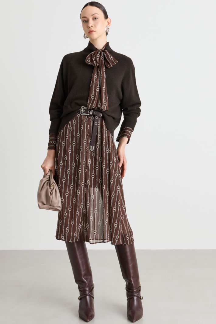 Maglia con collo alto - MARRONE - Intrend