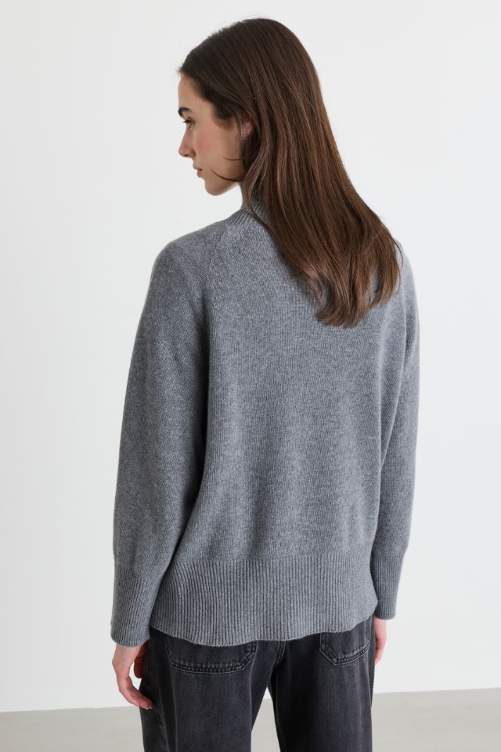 Maglia con collo alto - GRIGIO - Intrend - 4