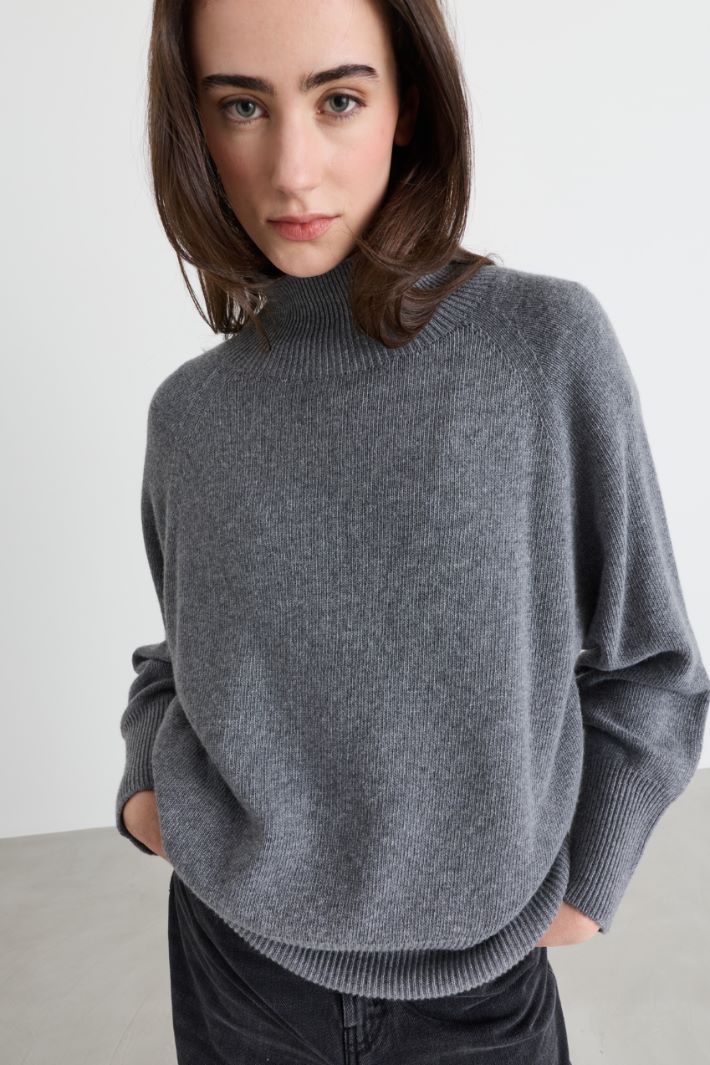 Maglia con collo alto - GRIGIO - Intrend - 3