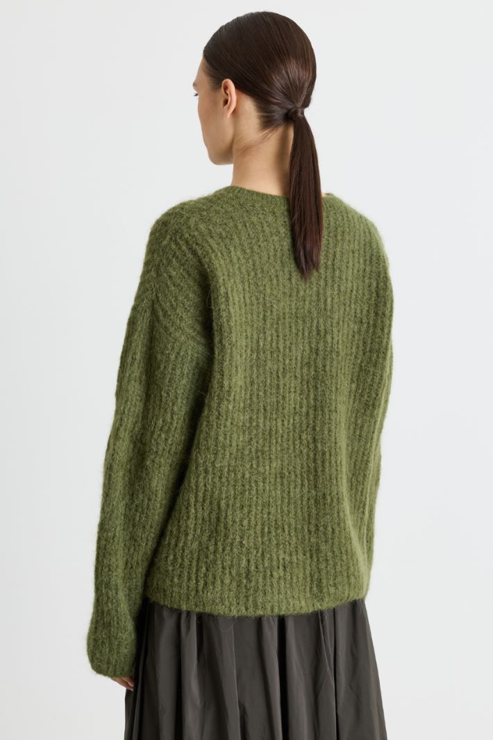 Maglia a coste inglesi - VERDE - Intrend - 4