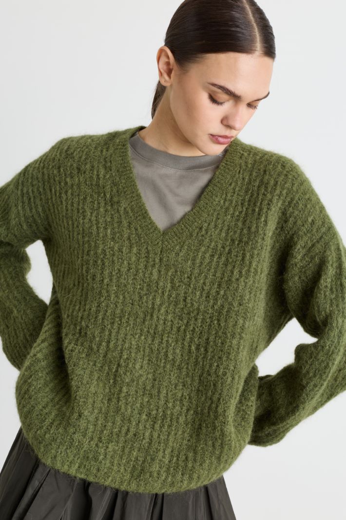Maglia a coste inglesi - VERDE - Intrend - 3