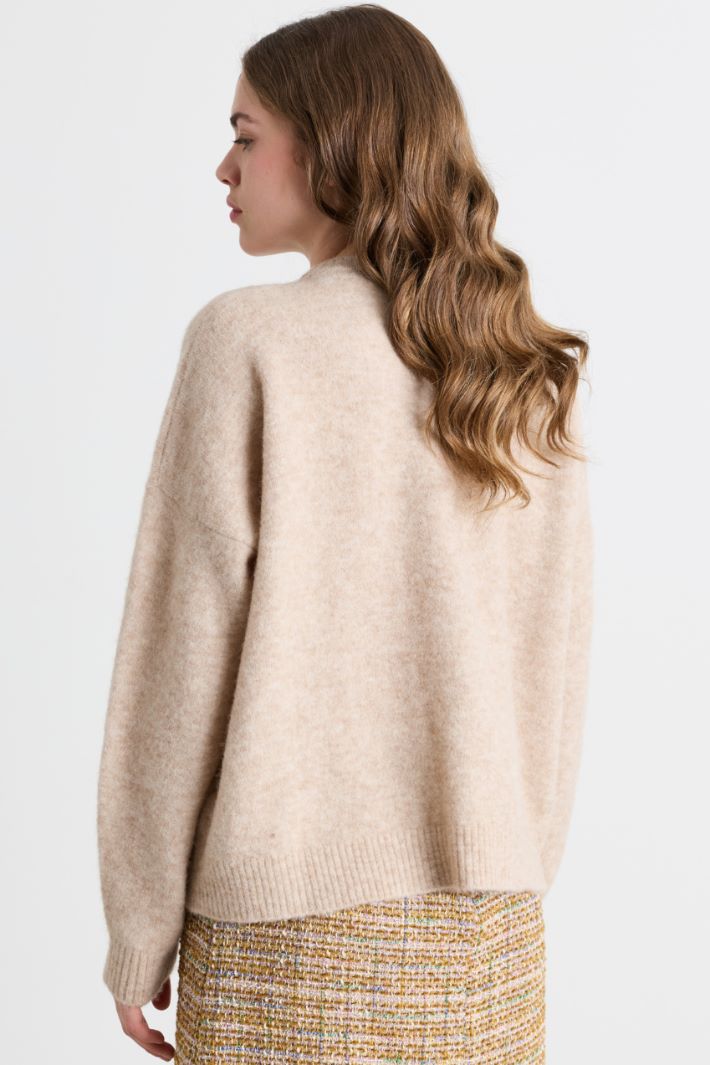 Pullover mit überschnittenen Schultern - BEIGE - Intrend - 4