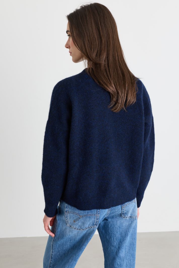 Dropped-shoulder jumper - BLUE - Intrend - 4