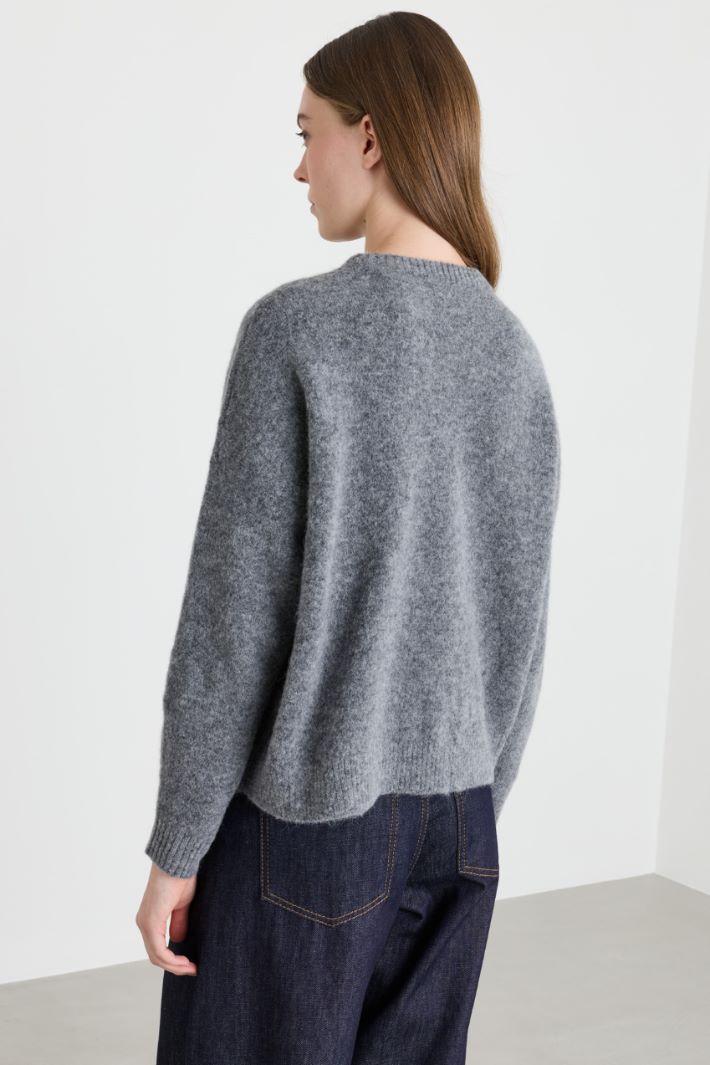 Pullover mit überschnittenen Schultern - GRAU - Intrend - 4