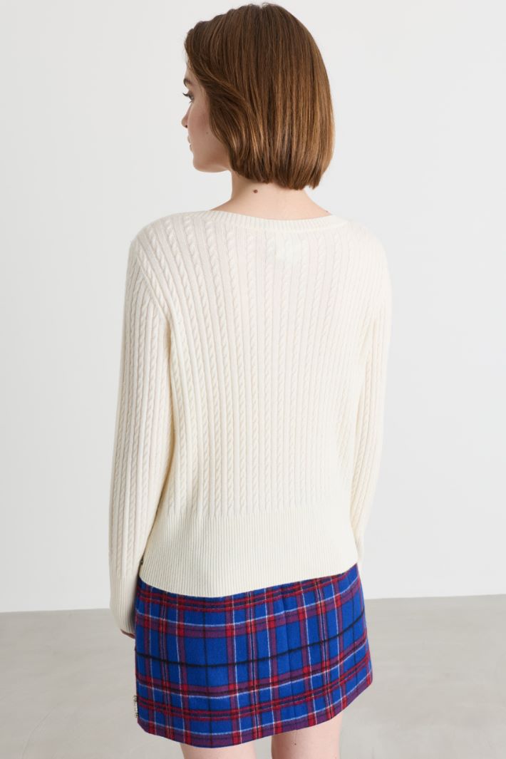 Pull torsadé - BLANC - Intrend - 4