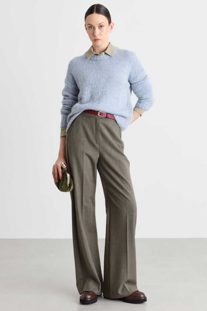 Pullover mit Pailletten - HELLBLAU - Intrend