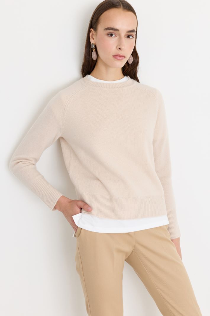 Jersey de lana y cachemira - BEIGE - Intrend - 2