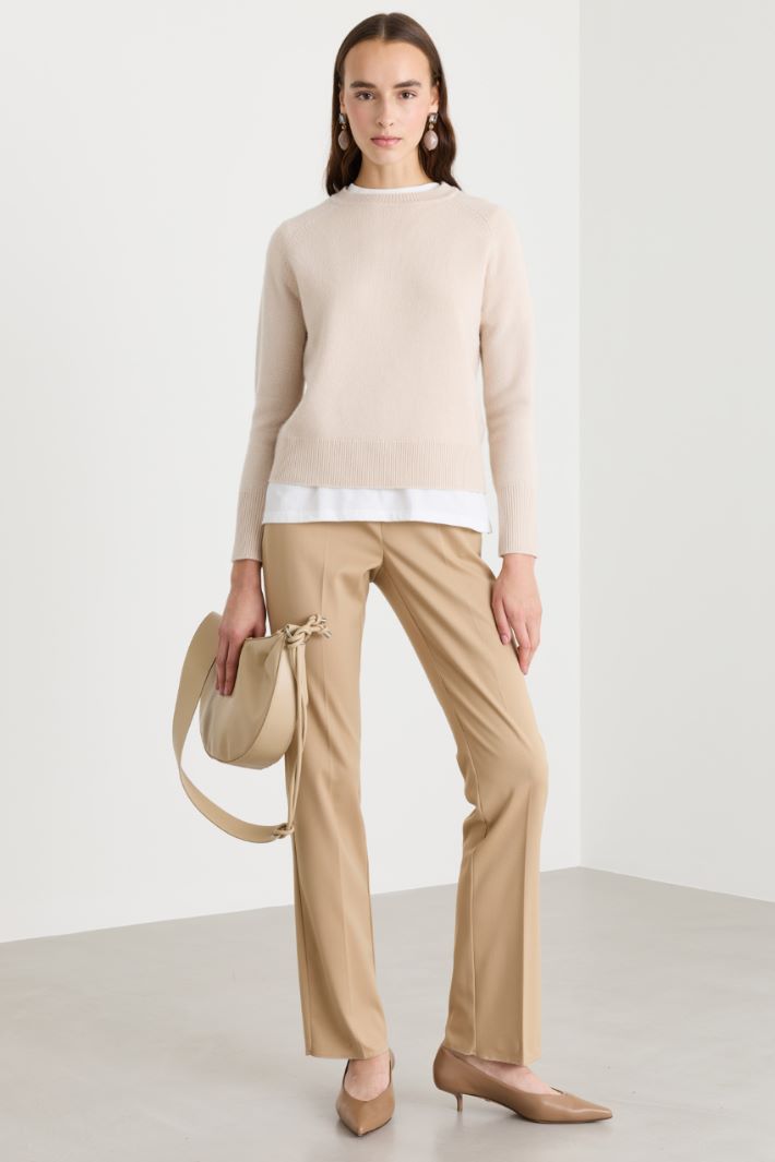 Jersey de lana y cachemira - BEIGE - Intrend