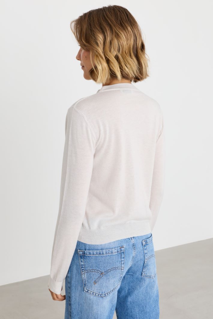 Maglia con scollo tondo - BIANCO - Intrend - 4