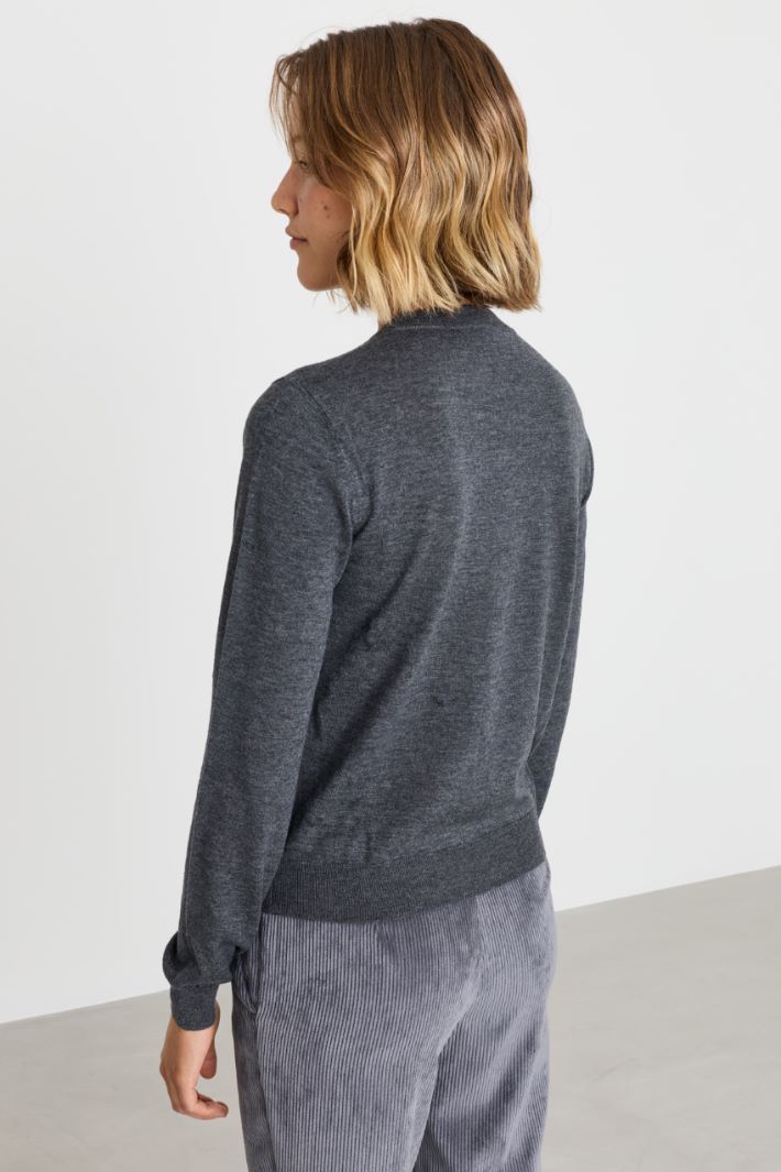 Maglia con scollo tondo - GRIGIO - Intrend - 4