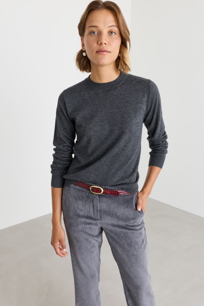 Maglia con scollo tondo - GRIGIO - Intrend - 2