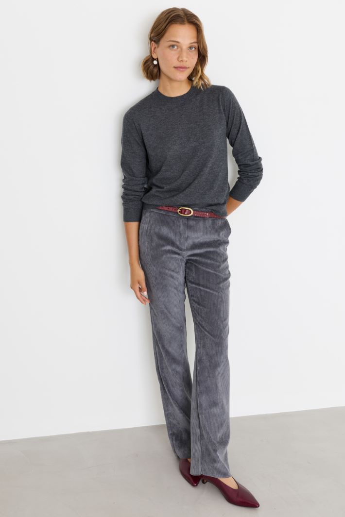 Maglia con scollo tondo - GRIGIO - Intrend