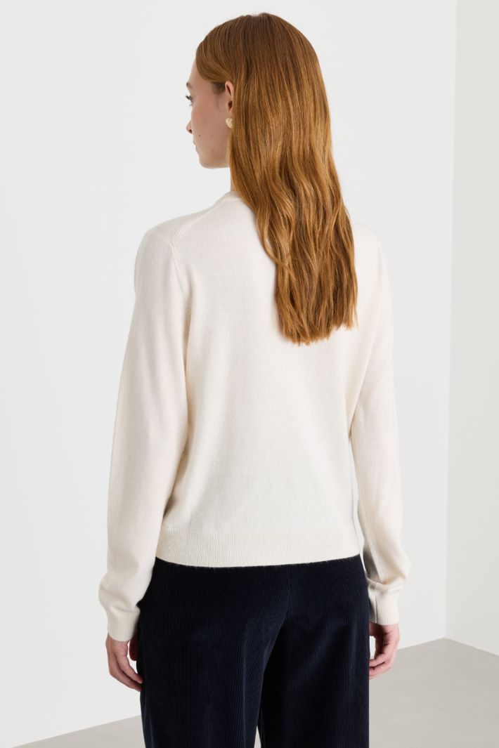 Maglia con scollo tondo - BIANCO - Intrend - 4