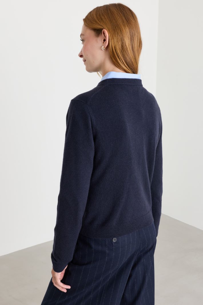Maglia con scollo tondo - BLU - Intrend - 4
